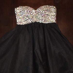 Prom dress with corset back.